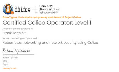 Calico Operator Level 1